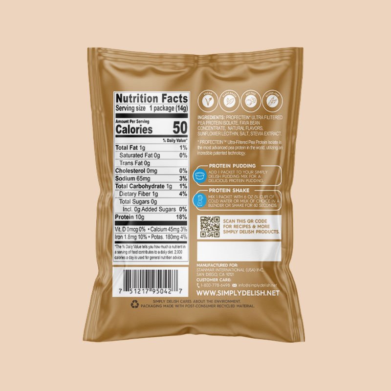 Vanilla Protein Powder Sachet Back