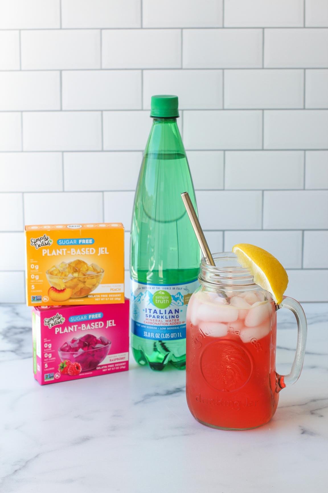 Raspberry Peach Sparkling Water